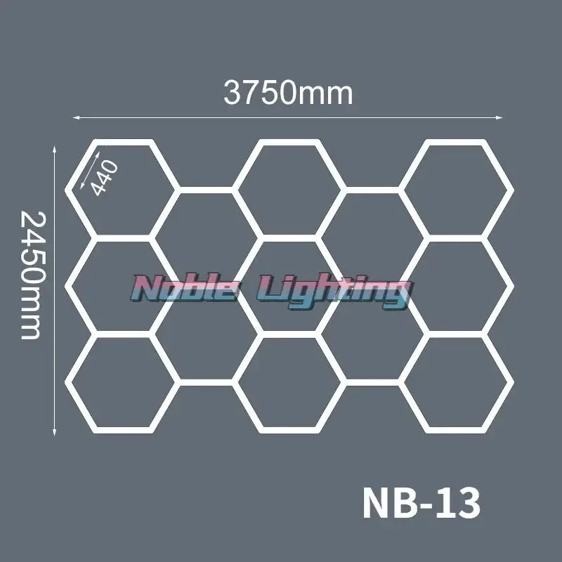Modern hexagon led ceiling light white & gray garage fixture