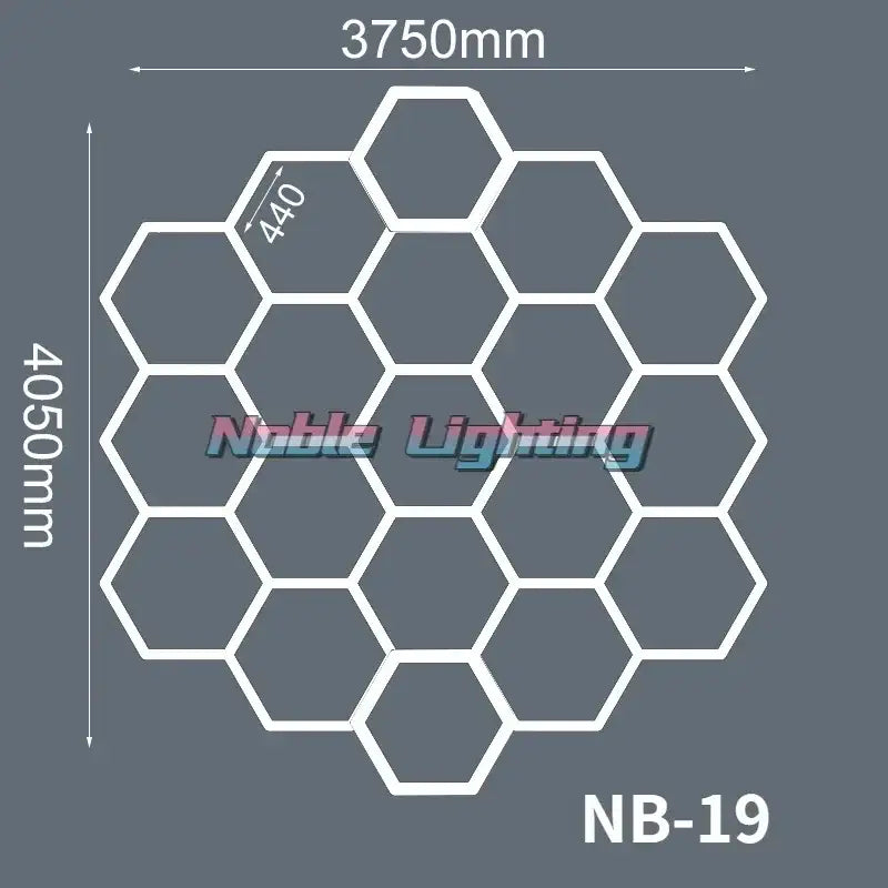 Modern hexagon led ceiling light white & gray garage fixture