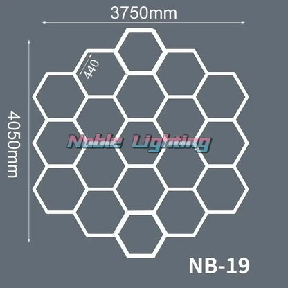 Modern hexagon led ceiling light white & gray garage fixture