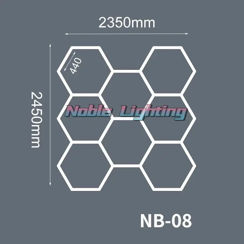 Modern hexagon led ceiling light white & gray garage fixture