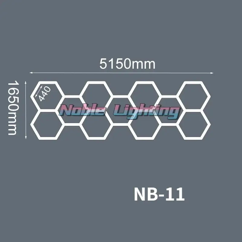 Modern hexagon led ceiling light white & gray garage fixture