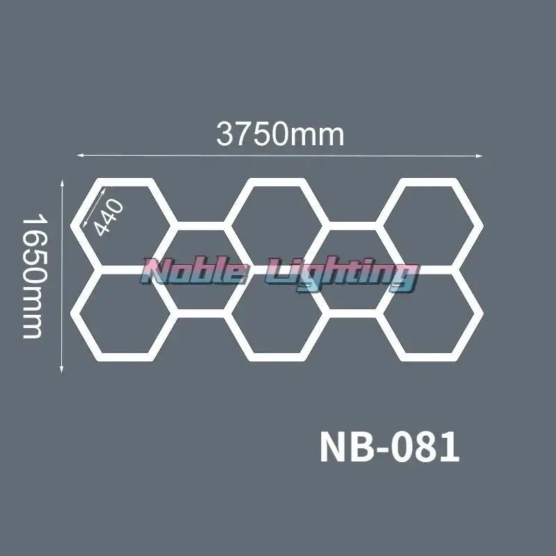 Modern hexagon led ceiling light white & gray garage fixture
