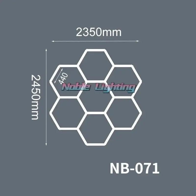 Modern hexagon led ceiling light white & gray garage fixture