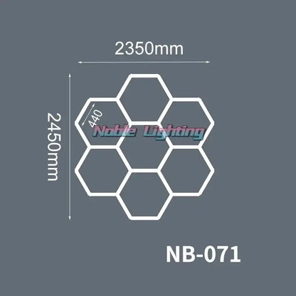 Modern hexagon led ceiling light white & gray garage fixture