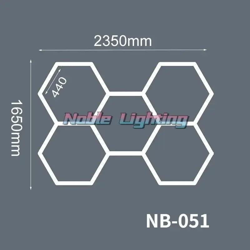 Modern hexagon led ceiling light white & gray garage fixture
