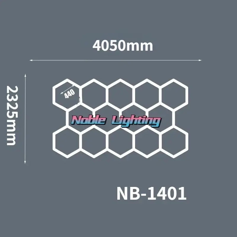 Modern hexagon led ceiling light white & gray garage fixture