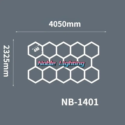 Modern hexagon led ceiling light white & gray garage fixture