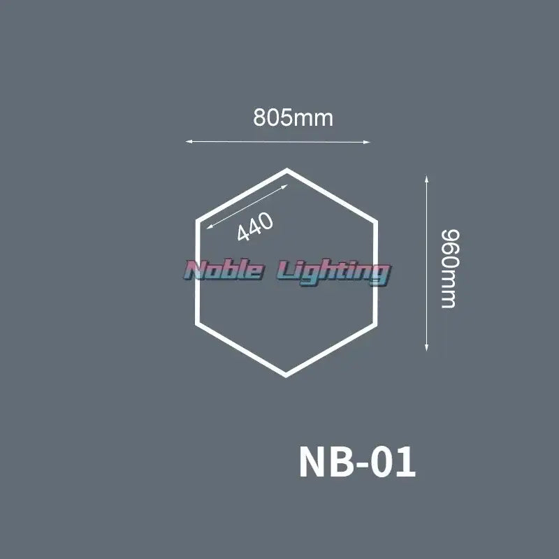 Modern hexagon led ceiling light white & gray garage fixture