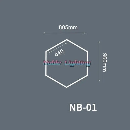 Modern hexagon led ceiling light white & gray garage fixture