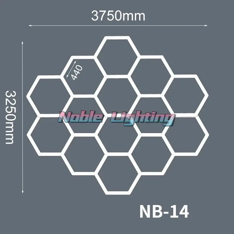 Modern hexagon led ceiling light white & gray garage fixture