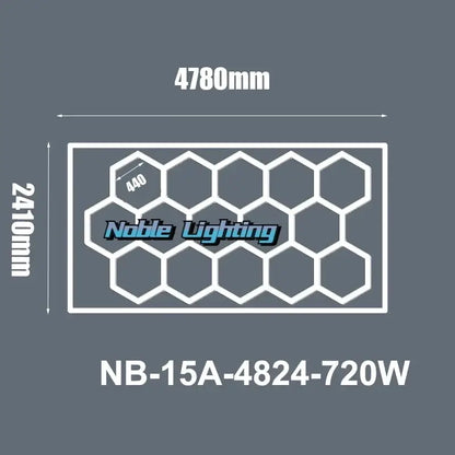 Modern hexagon led ceiling light white & gray garage fixture