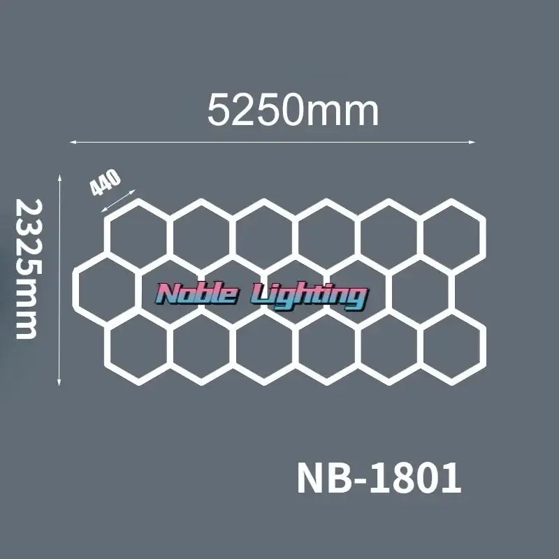 Modern hexagon led ceiling light white & gray garage fixture