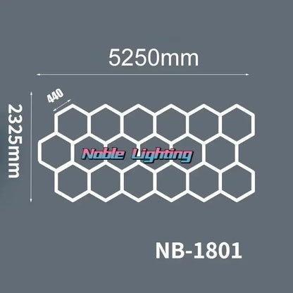 Modern hexagon led ceiling light white & gray garage fixture