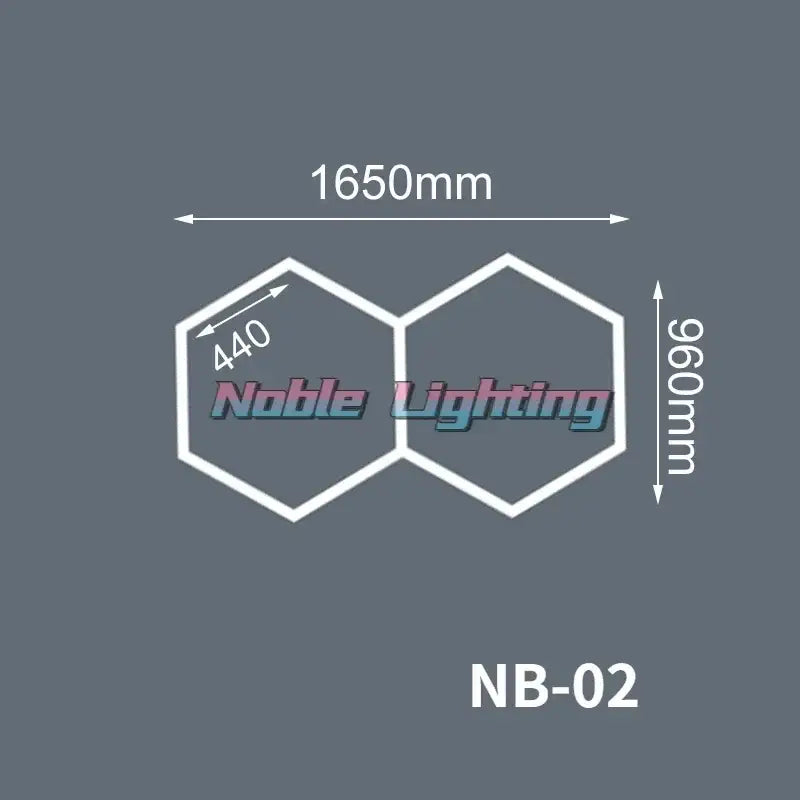 Modern hexagon led ceiling light white & gray garage fixture