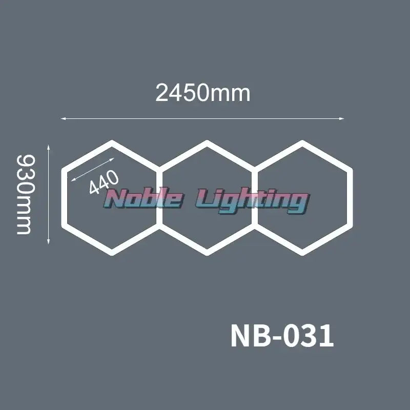 Modern hexagon led ceiling light white & gray garage fixture