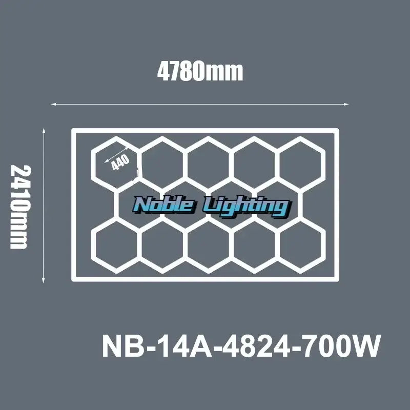 Modern hexagon led ceiling light white & gray garage fixture