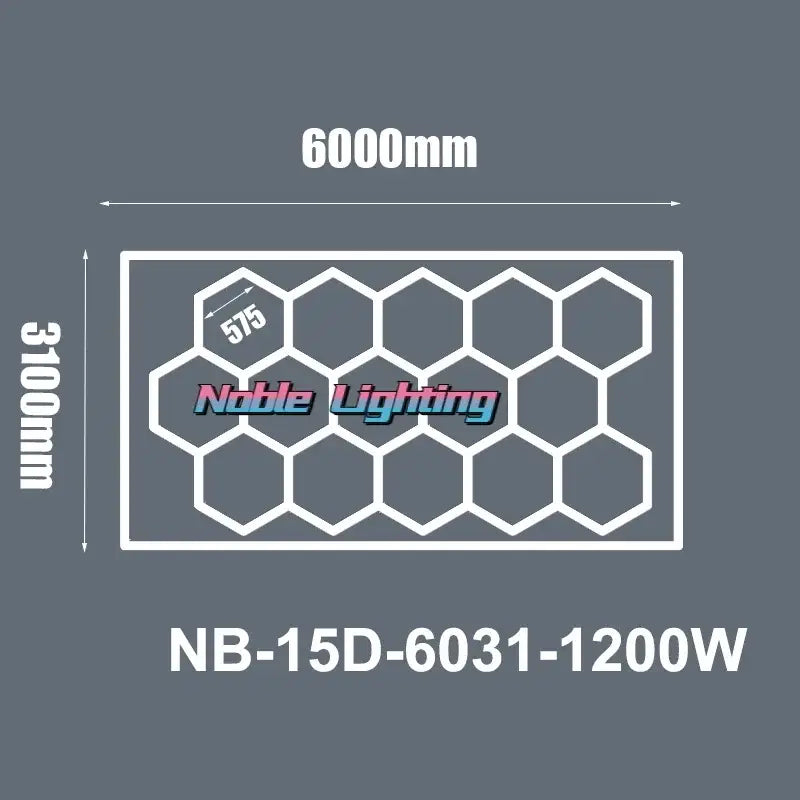 Modern hexagon led ceiling light white & gray garage fixture