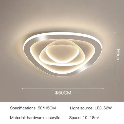 Modern hexagonal gold luxury led ceiling chandelier for living room