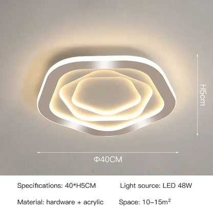 Modern hexagonal gold luxury led ceiling chandelier for living room