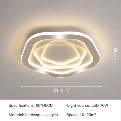 Modern hexagonal gold luxury led ceiling chandelier for living room