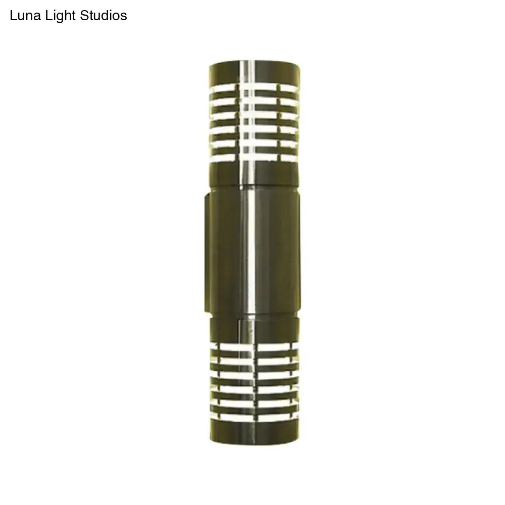 Modern hollow design silver led wall mounted light outdoor sconce
