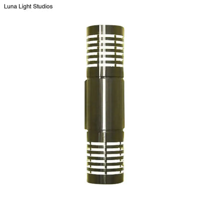 Modern hollow design silver led wall mounted light outdoor sconce