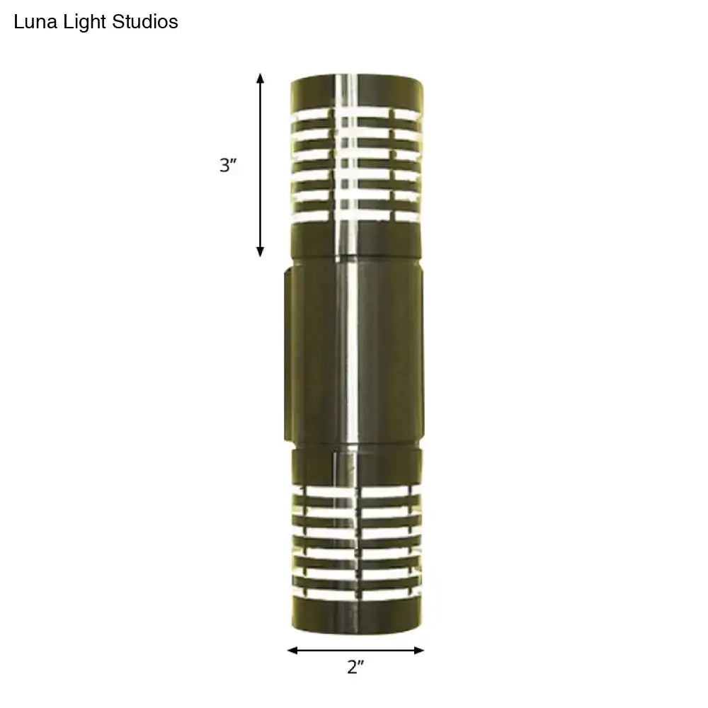 Modern hollow design silver led wall mounted light outdoor sconce