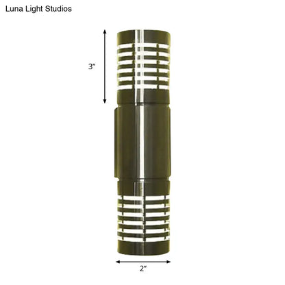 Modern hollow design silver led wall mounted light outdoor sconce