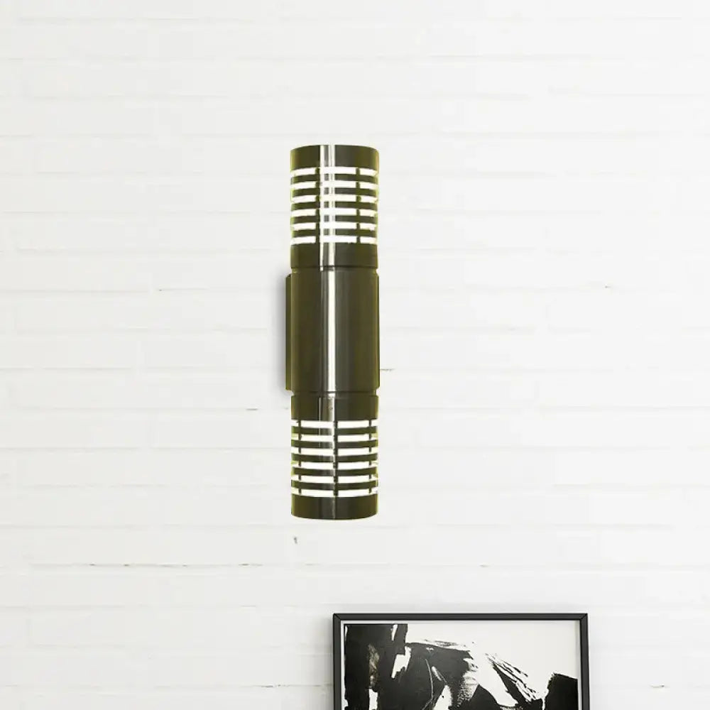 Modern hollow design silver led wall mounted light outdoor sconce