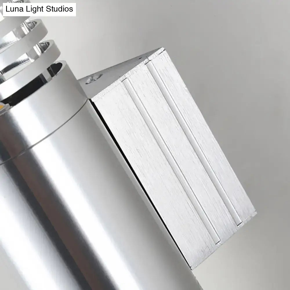 Modern hollow design silver led wall mounted light outdoor sconce