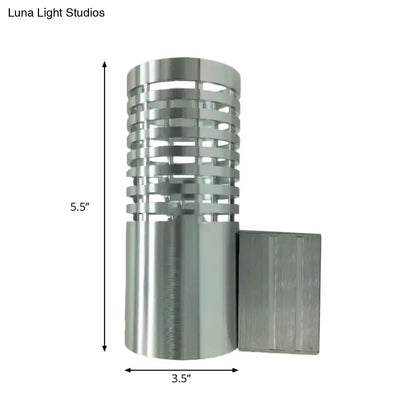 Modern hollow design silver led wall mounted light outdoor sconce