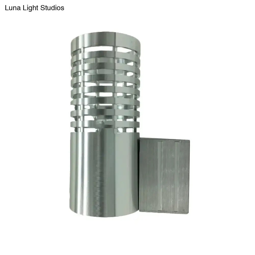 Modern hollow design silver led wall mounted light outdoor sconce