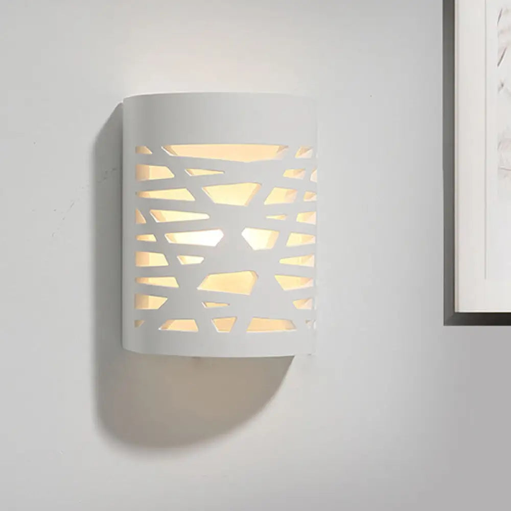 DecorBites™ Modern Hollow Out Design 1-Light White LED Wall Sconce
