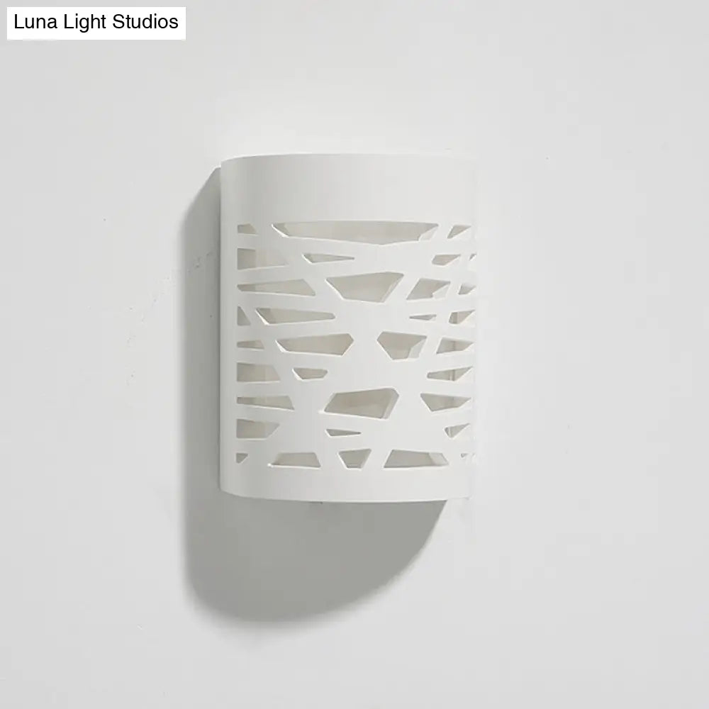 DecorBites™ Modern Hollow Out Design 1-Light White LED Wall Sconce