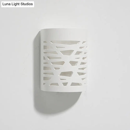 DecorBites™ Modern Hollow Out Design 1-Light White LED Wall Sconce