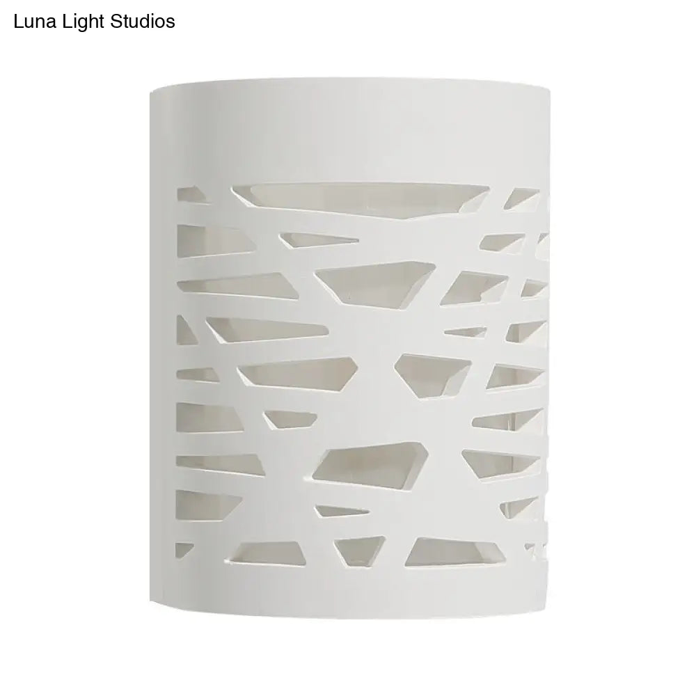 DecorBites™ Modern Hollow Out Design 1-Light White LED Wall Sconce