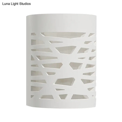 DecorBites™ Modern Hollow Out Design 1-Light White LED Wall Sconce