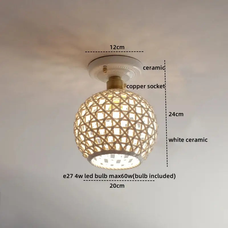 Modern hollow white and gold ceramic led ceiling lights living room