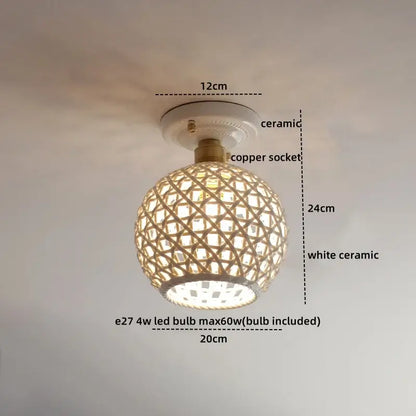 Modern hollow white and gold ceramic led ceiling lights living room