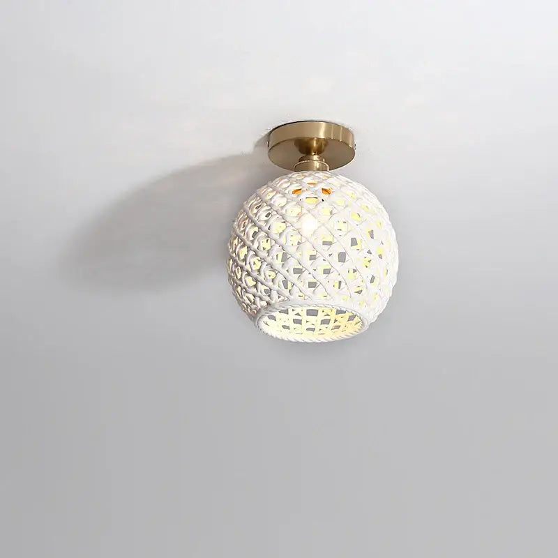 Modern hollow white and gold ceramic led ceiling lights living room