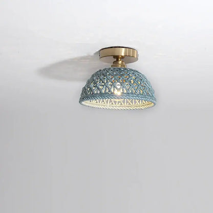 Modern hollow white and gold ceramic led ceiling lights living room