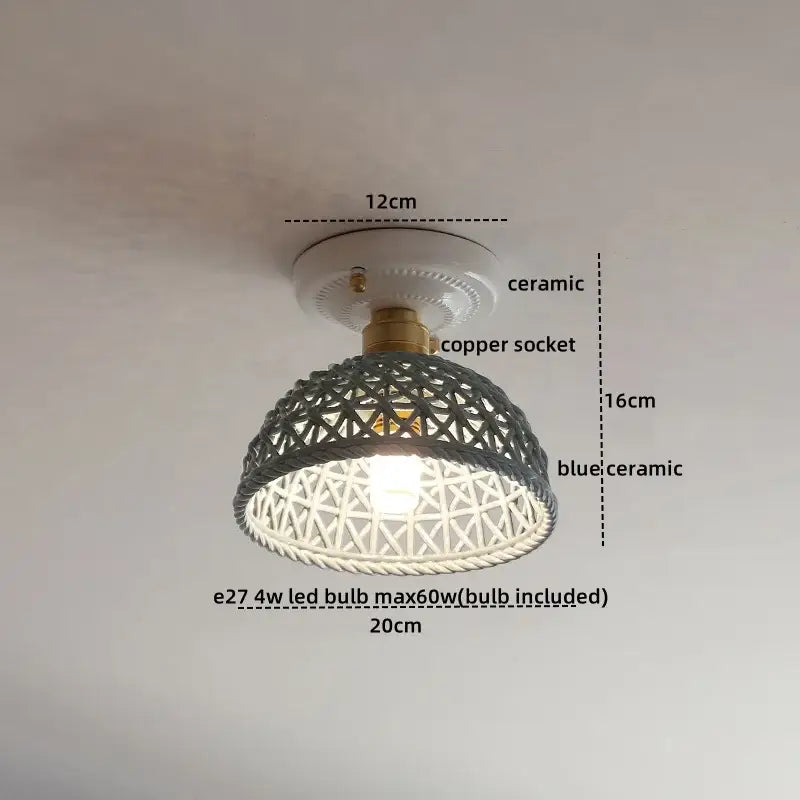Modern hollow white and gold ceramic led ceiling lights living room
