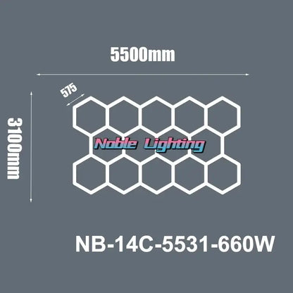Modern honeycomb hexagon led ceiling light – living room fixture