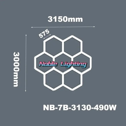 Modern honeycomb hexagon led ceiling light – living room fixture