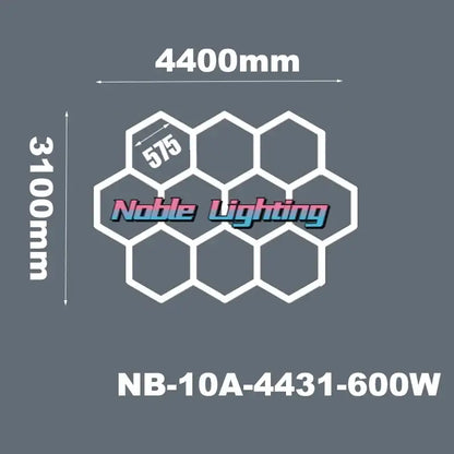 Modern honeycomb hexagon led ceiling light – living room fixture