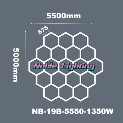 Modern honeycomb hexagon led ceiling light – living room fixture