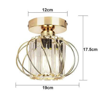 Modern industrial black crystal ceiling chandelier living room light