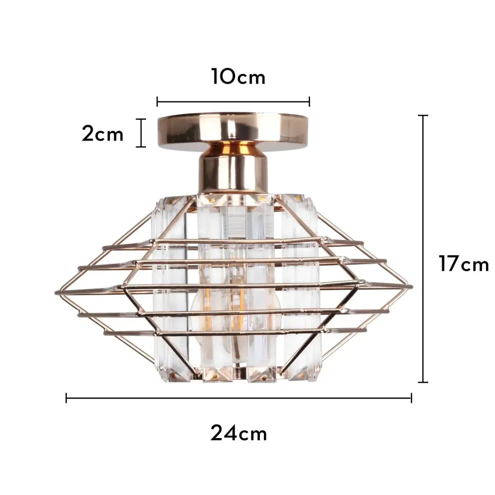 Modern industrial black crystal ceiling chandelier living room light