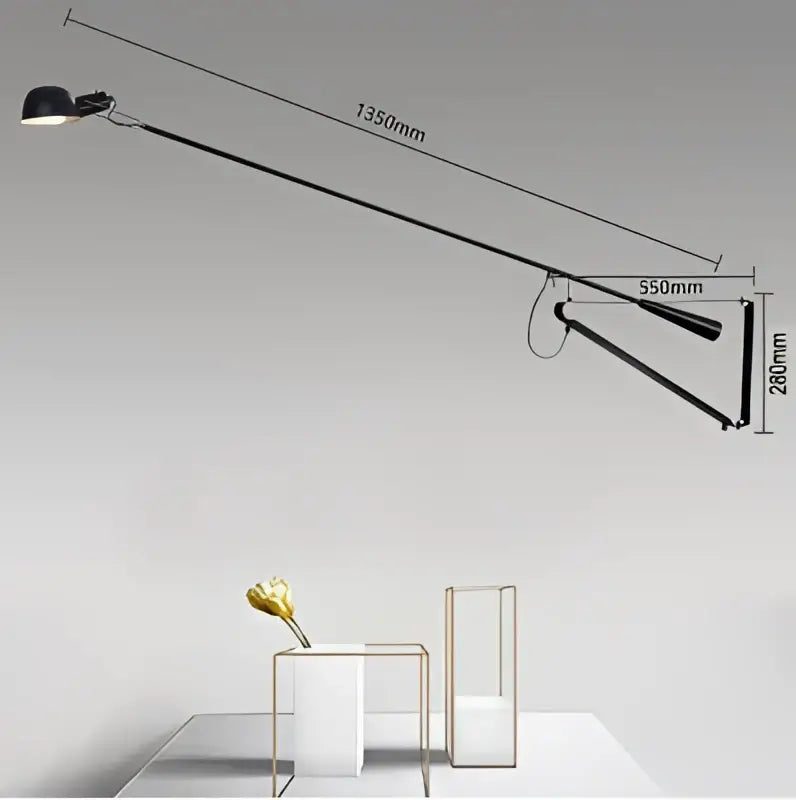 Modern industrial black & white dimmable led wall lamp bedroom light