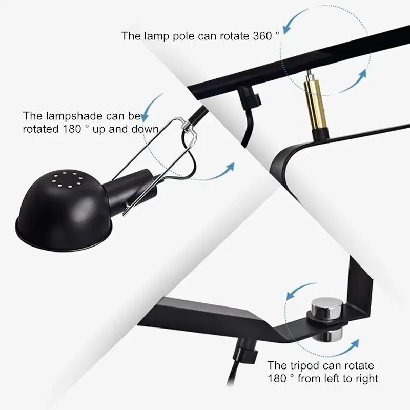 Modern industrial black & white dimmable led wall lamp bedroom light